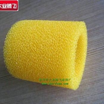 厂家生产大业腾飞黄色开孔海绵管过滤海绵